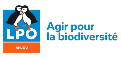 Logo de la LPO Anjou avec la signature "Agir pour la biodiversité"